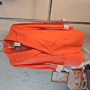 NWT Dolan Anthropologie linen blend salmon blazer with roll sleeve.  Siz…